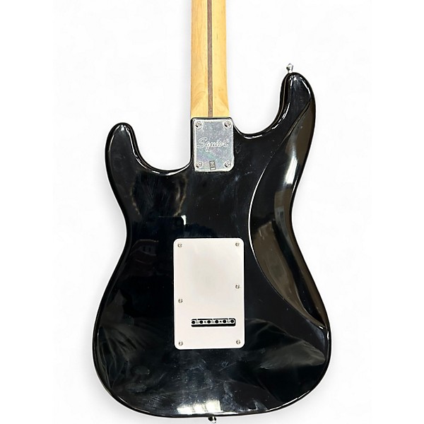 Used Squier Standard Stratocaster Black Solid Body Electric Guitar