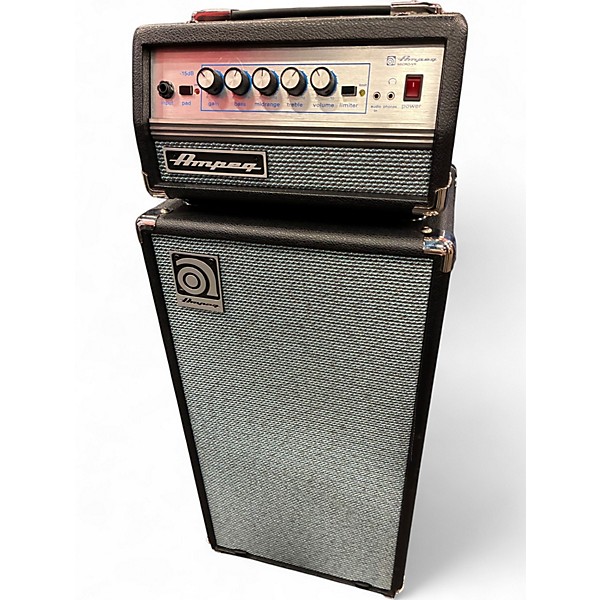 Used Ampeg Micro-VR Bass Amp Head and SVT210AV Bass Speaker Cabinet Sta Bass Stack