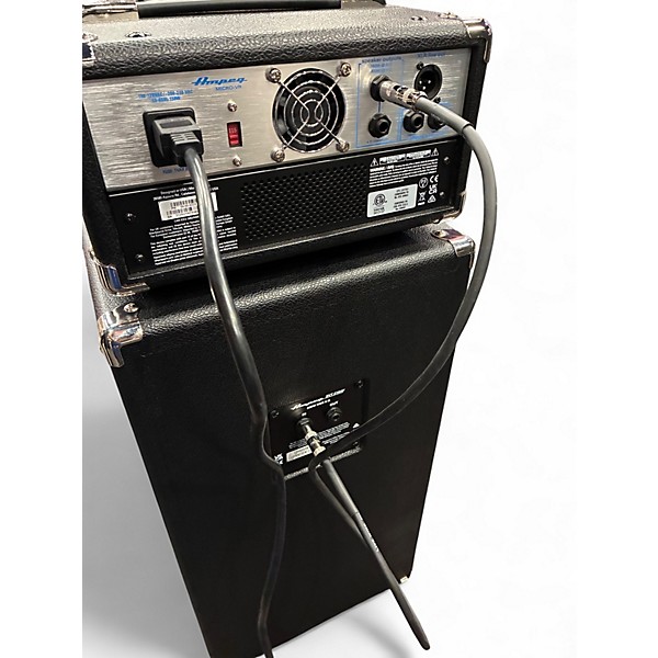 Used Ampeg Micro-VR Bass Amp Head and SVT210AV Bass Speaker Cabinet Sta Bass Stack