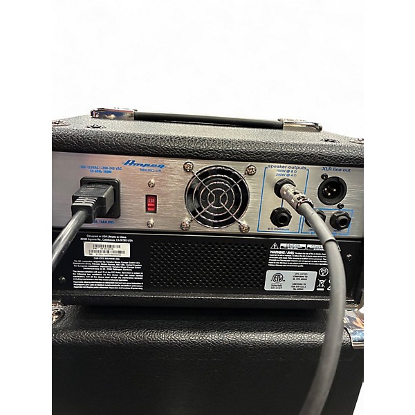Used Ampeg Micro-VR Bass Amp Head and SVT210AV Bass Speaker Cabinet Sta Bass Stack