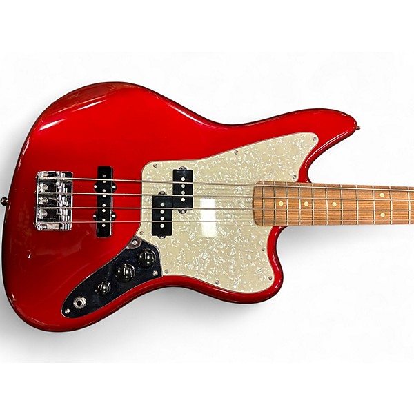Used 2023 Fender Player Jaguar Bass Candy Apple Red Electric Bass Guitar