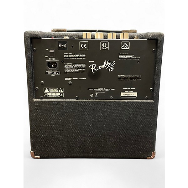Used Fender Rumble V3 15w 1x8 Bass Combo Amp