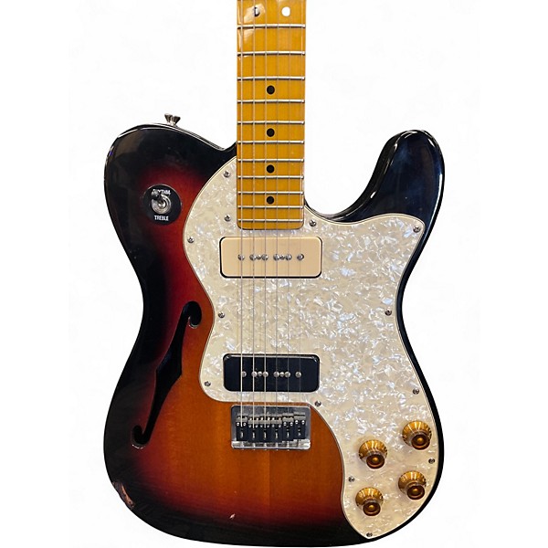 Used Fender Modern Thinline Telecaster 2 Color Sunburst Hollow Body Electric Guitar