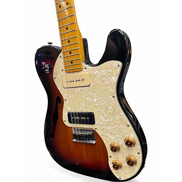 Used Fender Modern Thinline Telecaster 2 Color Sunburst Hollow Body Electric Guitar