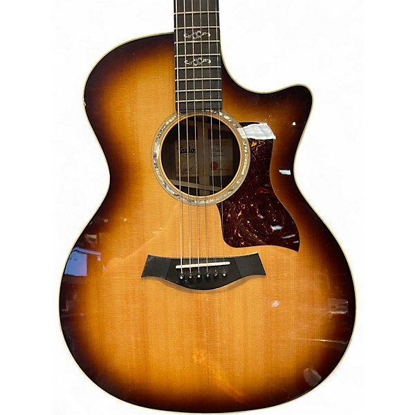 Used Taylor Custom 414CE Shaded Edge Burst Acoustic Electric Guitar