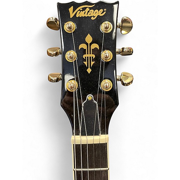 Used Vintage V100P BOULEVARD BLACK Solid Body Electric Guitar