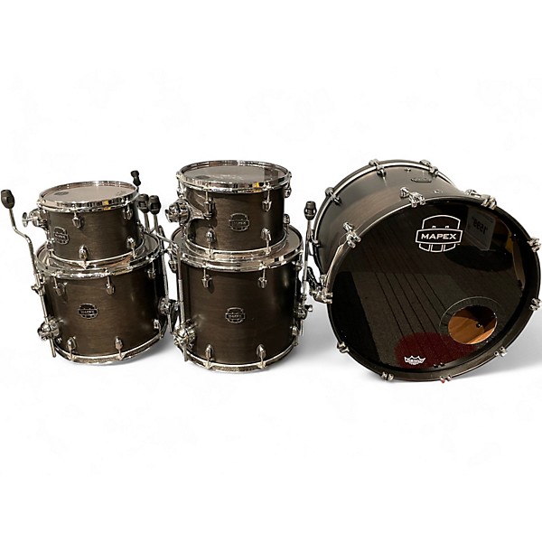 Used Mapex 5 Piece SATURN Black Drum Kit