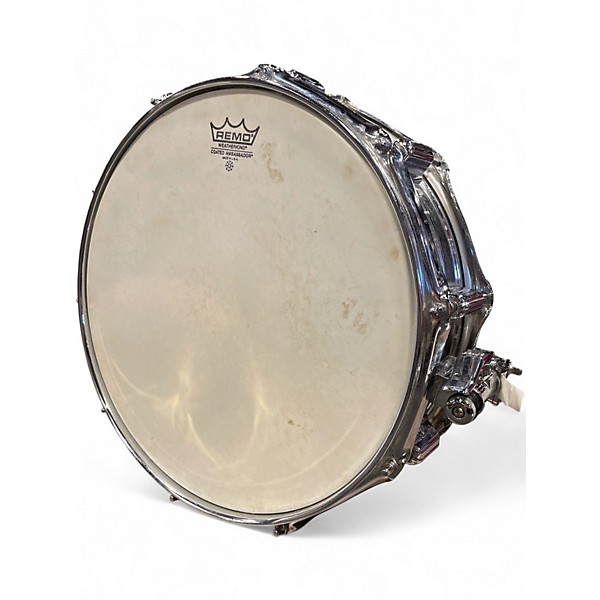 Used Rogers 14in 5 Line Dyna-Sonic Brass  Silver Drum