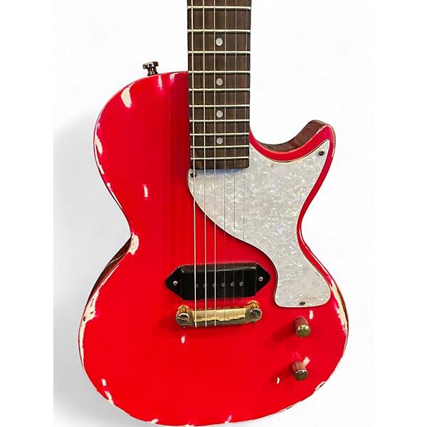 Used Relic Guitars The Hague Walter Becker Signature LPJ-90 Red Solid Body Electric Guitar