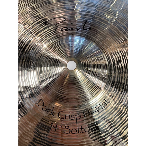 Used Paiste 14in Signature Dark Crisp Hi Hat Pair Cymbal