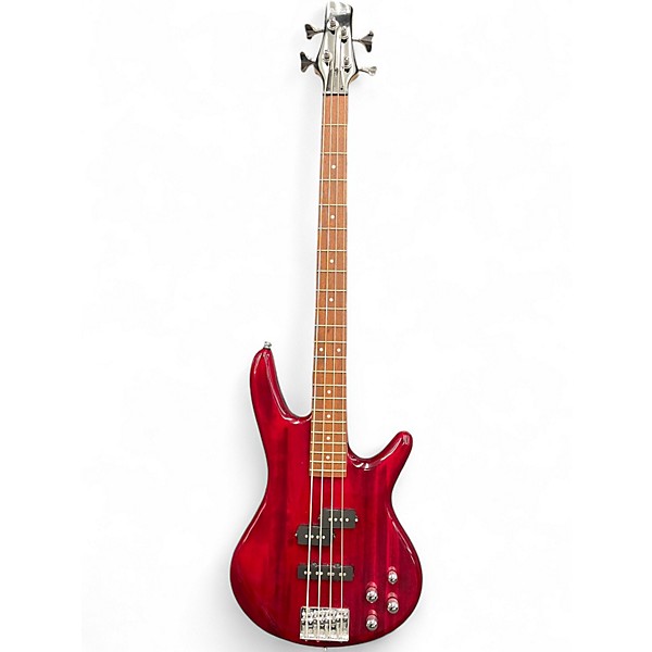 Used Ibanez GSR200 Trans Red Electric Bass Guitar