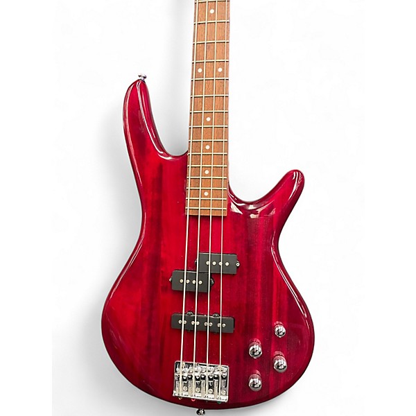 Used Ibanez GSR200 Trans Red Electric Bass Guitar