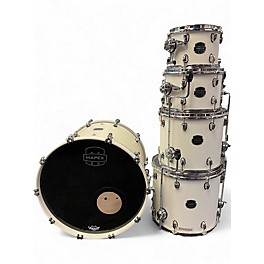 Used Mapex 5 Piece Saturn VI Satin White Drum Kit