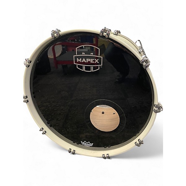 Used Mapex 5 Piece Saturn VI Satin White Drum Kit