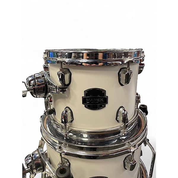 Used Mapex 5 Piece Saturn VI Satin White Drum Kit
