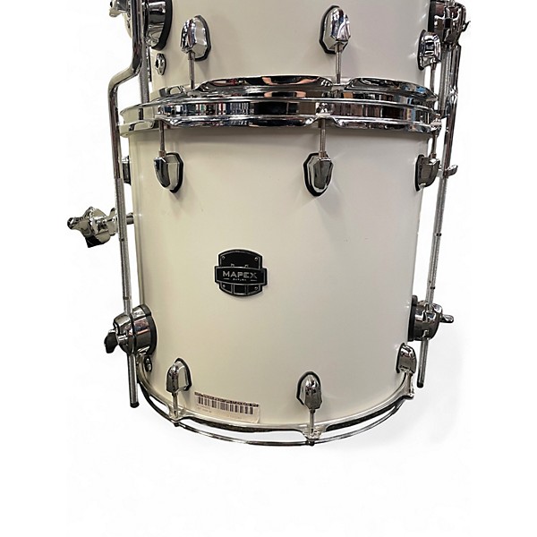 Used Mapex 5 Piece Saturn VI Satin White Drum Kit