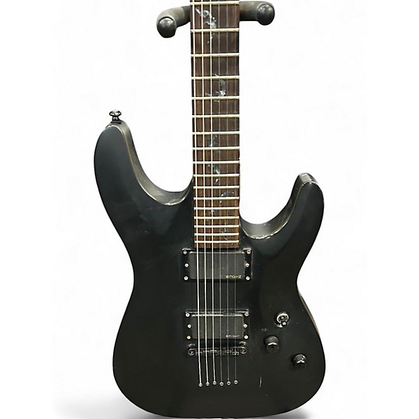 Used Schecter Guitar Research Damien 6 Black Solid Body Electric Guitar
