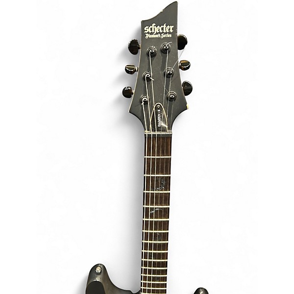 Used Schecter Guitar Research Damien 6 Black Solid Body Electric Guitar