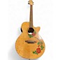 Used Luna Flora Rose Natural Acoustic Electric Guitar thumbnail