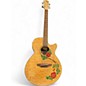 Used Luna Flora Rose Natural Acoustic Electric Guitar