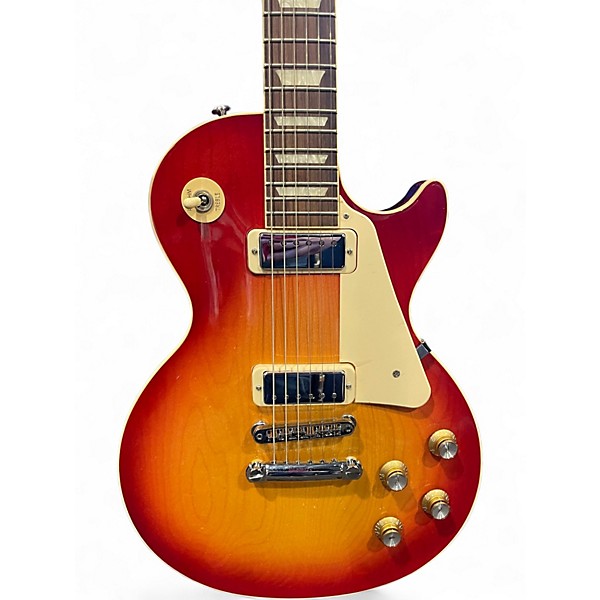 Used Gibson Les Paul Deluxe Cherry Sunburst Solid Body Electric Guitar
