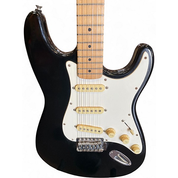 Used 1994 Squier Contemporary Stratocaster MIK Black Solid Body Electric Guitar