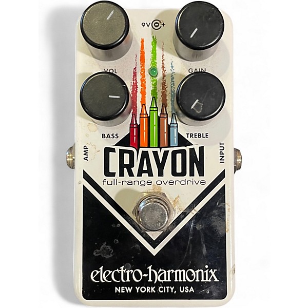 Used Electro-Harmonix Crayon Full Range Overdrive Effect Pedal