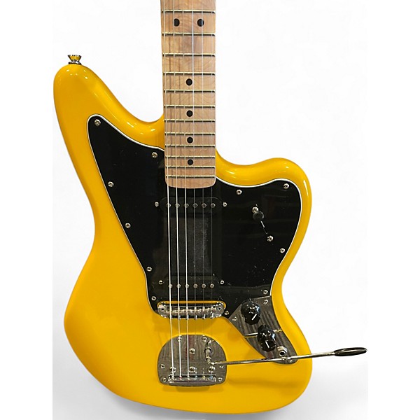 Used Squier AFFINITY JAGUAR Yellow Solid Body Electric Guitar