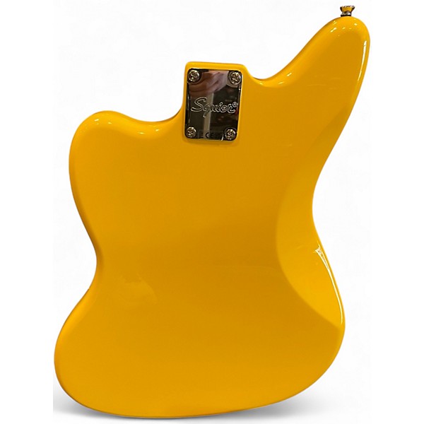 Used Squier AFFINITY JAGUAR Yellow Solid Body Electric Guitar