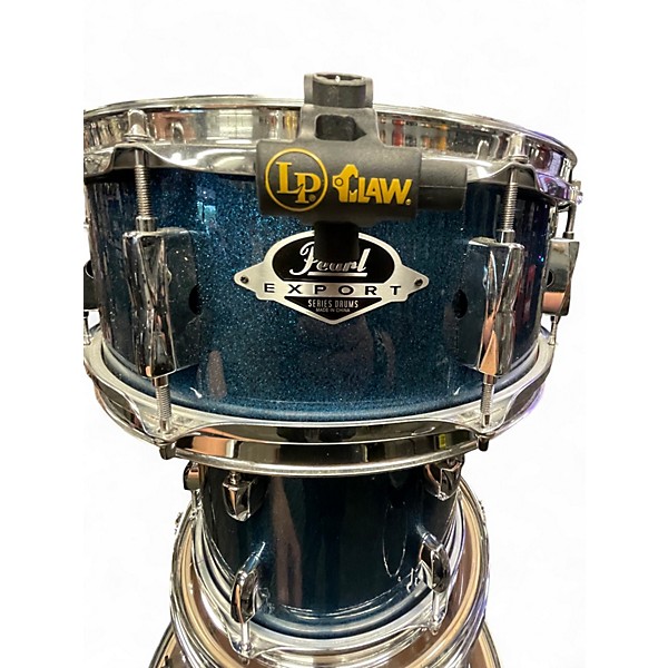 Used Pearl 5 Piece Export BLUE SPARKLE Drum Kit