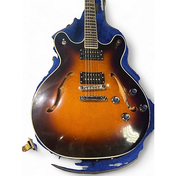 Vintage 1980s Guild Starfire SF-4 Sunburst Hollow Body Electric Guitar