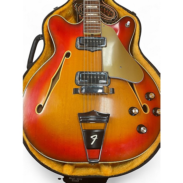 Vintage 1973 Fender Coronado II 2 Color Sunburst Hollow Body Electric Guitar