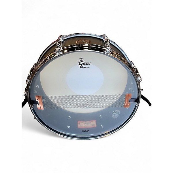 Used Gretsch Drums 14X5 USA Custom Black Copper Snare Black Satin Drum