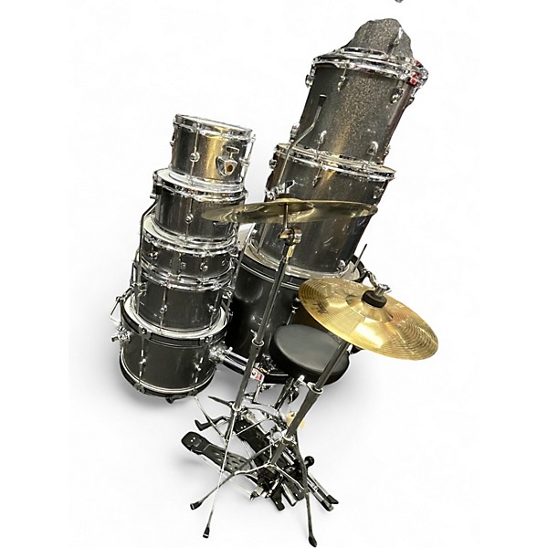 Used Pearl 5 Piece Roadshow Jr. Silver Sparkle Drum Kit