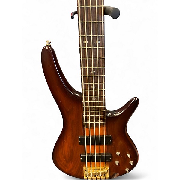 Used Ibanez SR755 5 String Natural Electric Bass Guitar