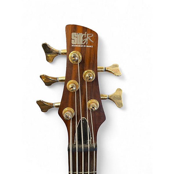 Used Ibanez SR755 5 String Natural Electric Bass Guitar