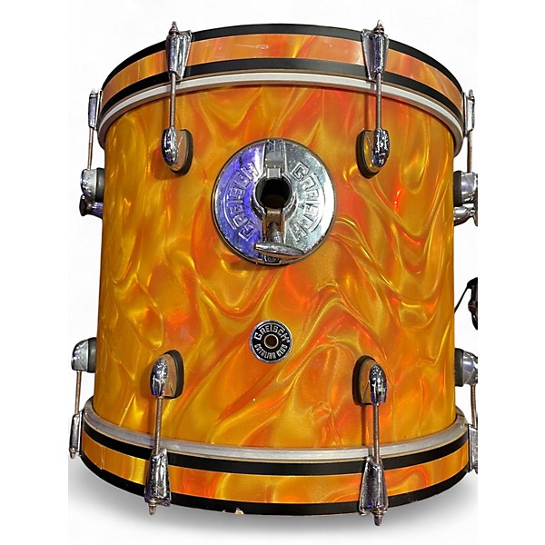 Used Gretsch Drums 3 Piece Catalina Club Jazz Series ORANGE SWWIRL Drum Kit