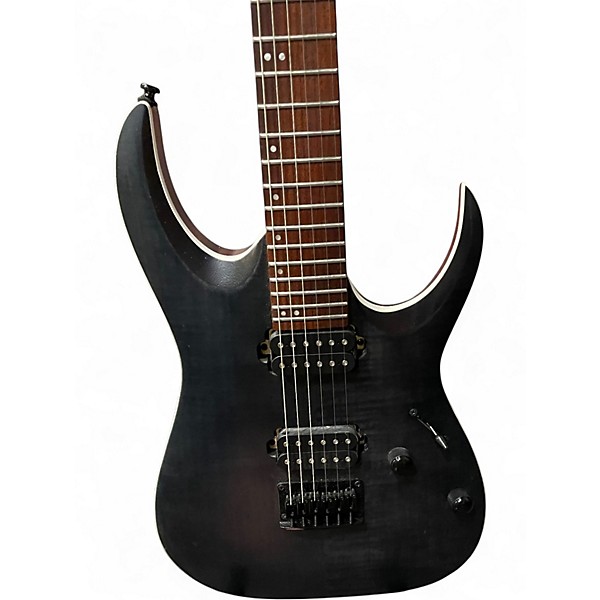 Used Ibanez RGA42FM Trans Black Solid Body Electric Guitar