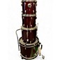Used 2010s Ludwig 5 Piece Accent Combo 5-Piece Crimson Red Trans Drum Kit thumbnail