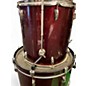 Used 2010s Ludwig 5 Piece Accent Combo 5-Piece Crimson Red Trans Drum Kit