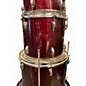 Used 2010s Ludwig 5 Piece Accent Combo 5-Piece Crimson Red Trans Drum Kit