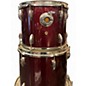 Used 2010s Ludwig 5 Piece Accent Combo 5-Piece Crimson Red Trans Drum Kit