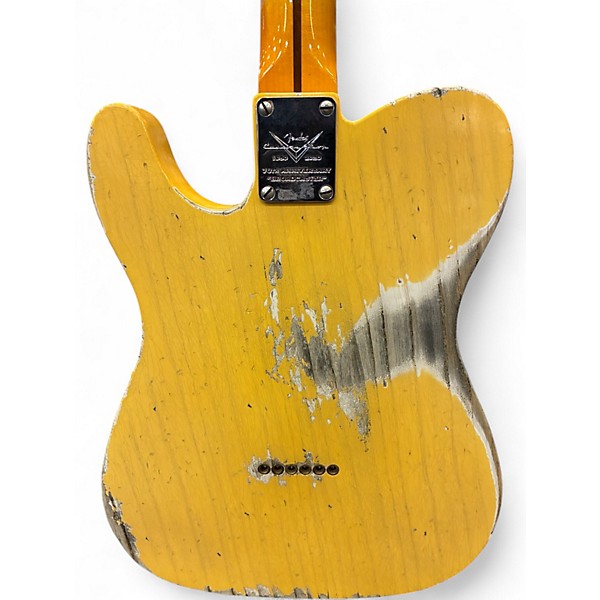 Used 2020 Fender Custom Shop 70th Anniversary Broadcaster Heavy Relic Butterscotch Blonde Solid Body Electric Guitar
