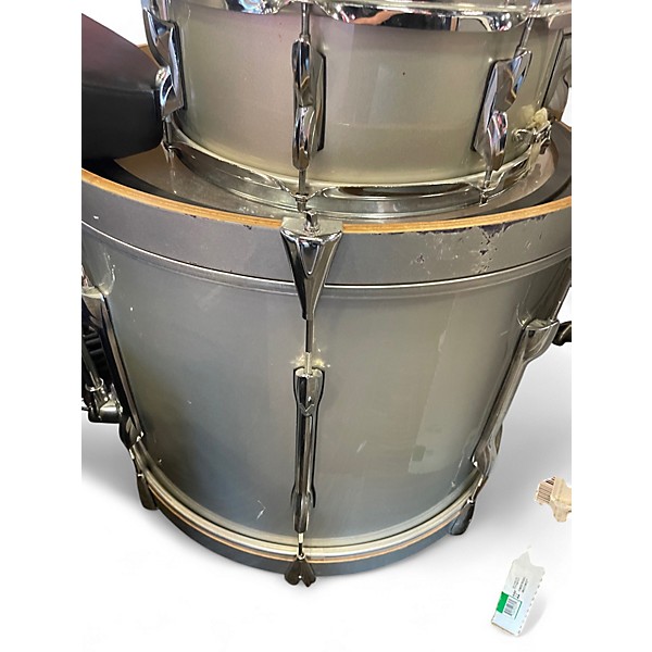 Used Premier 5 Piece DRUM SET Gray Drum Kit