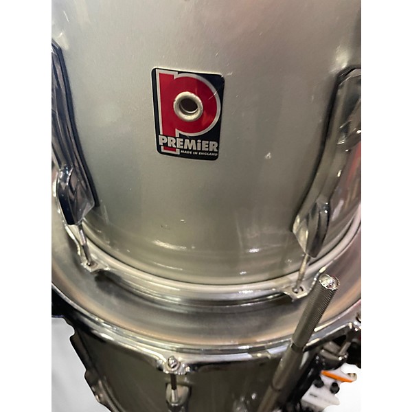 Used Premier 5 Piece DRUM SET Gray Drum Kit