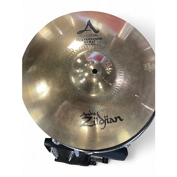 Used Zildjian 19in A Custom Mastersound Hi Hat Pair Cymbal
