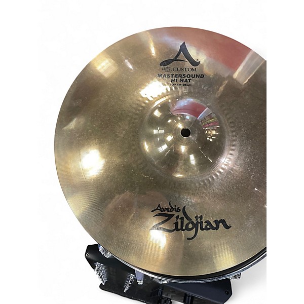 Used Zildjian 19in A Custom Mastersound Hi Hat Pair Cymbal