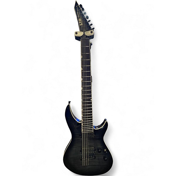 Used ESP LTD H1007 7 String Black Solid Body Electric Guitar