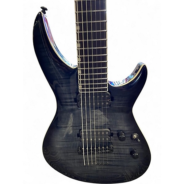 Used ESP LTD H1007 7 String Black Solid Body Electric Guitar