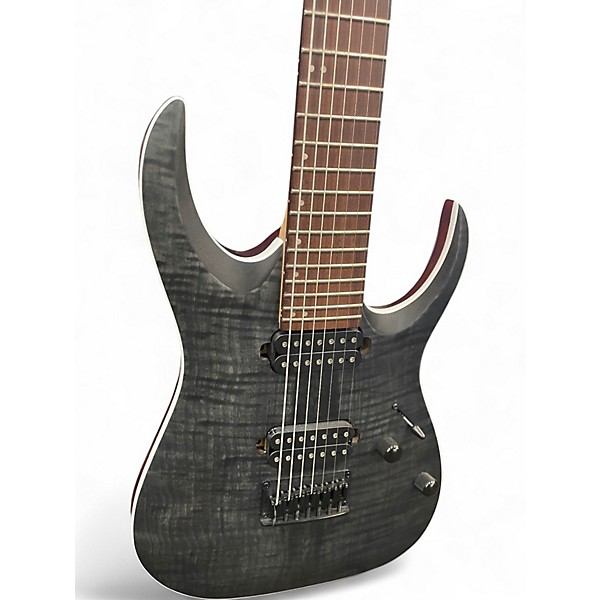 Used Ibanez RGA742FM Trans Black Solid Body Electric Guitar